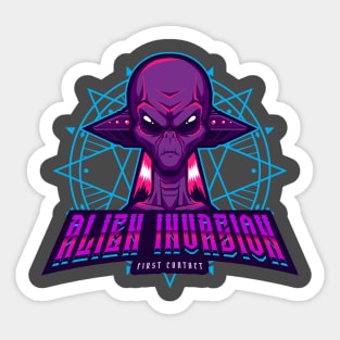 Alien Invasion First Contact Sticker